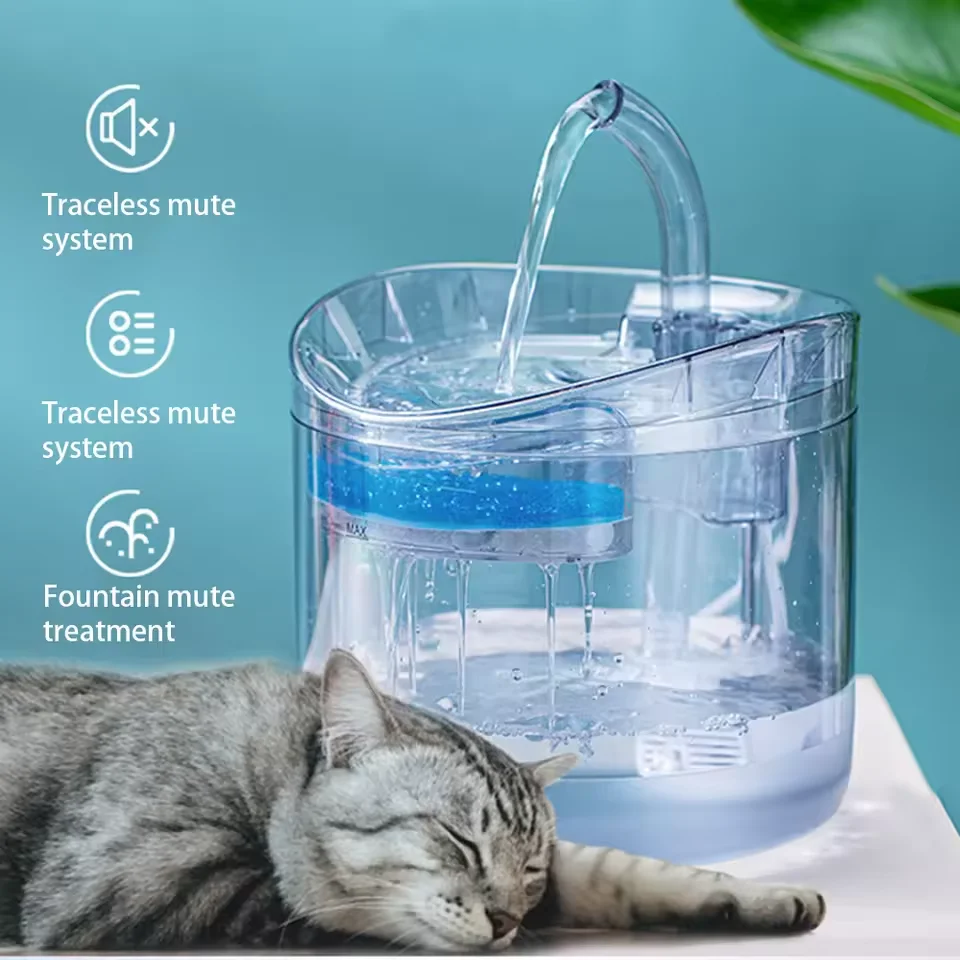 Cat Water Feeder Automation Sensor Faucet Fountain Food Grade Transparent Plastic Dog Water Dispenser For Cat Pet Sensor Drinker - Image 9