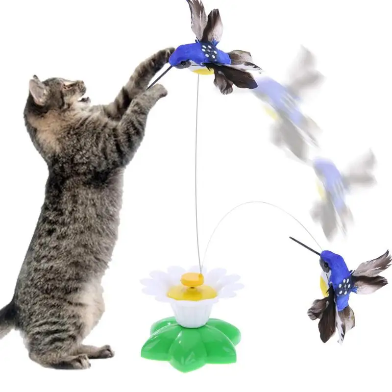 Automatic Electric Rotating Cat Toy Colorful Bird Animal Shape Plastic Funny Pet Dog Kitten Interactive Toys Pet Toys - Image 2