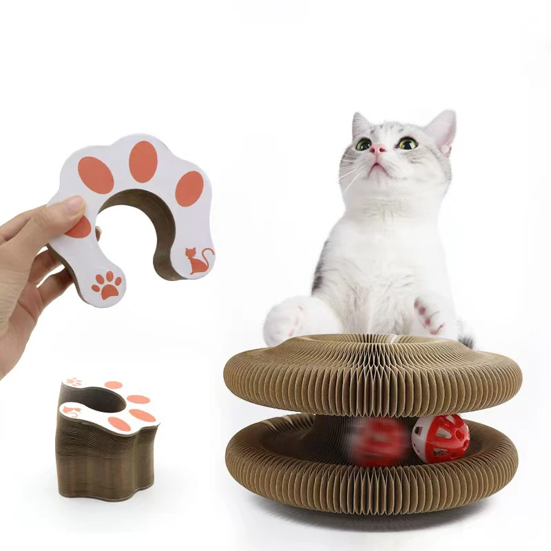 Magic Cat Toy Interactive Cats Ball Toys Kitten Game Training Stuff Fun Multiple Shapes Corrugated Paper Cat House Pet Supplies - Image 5